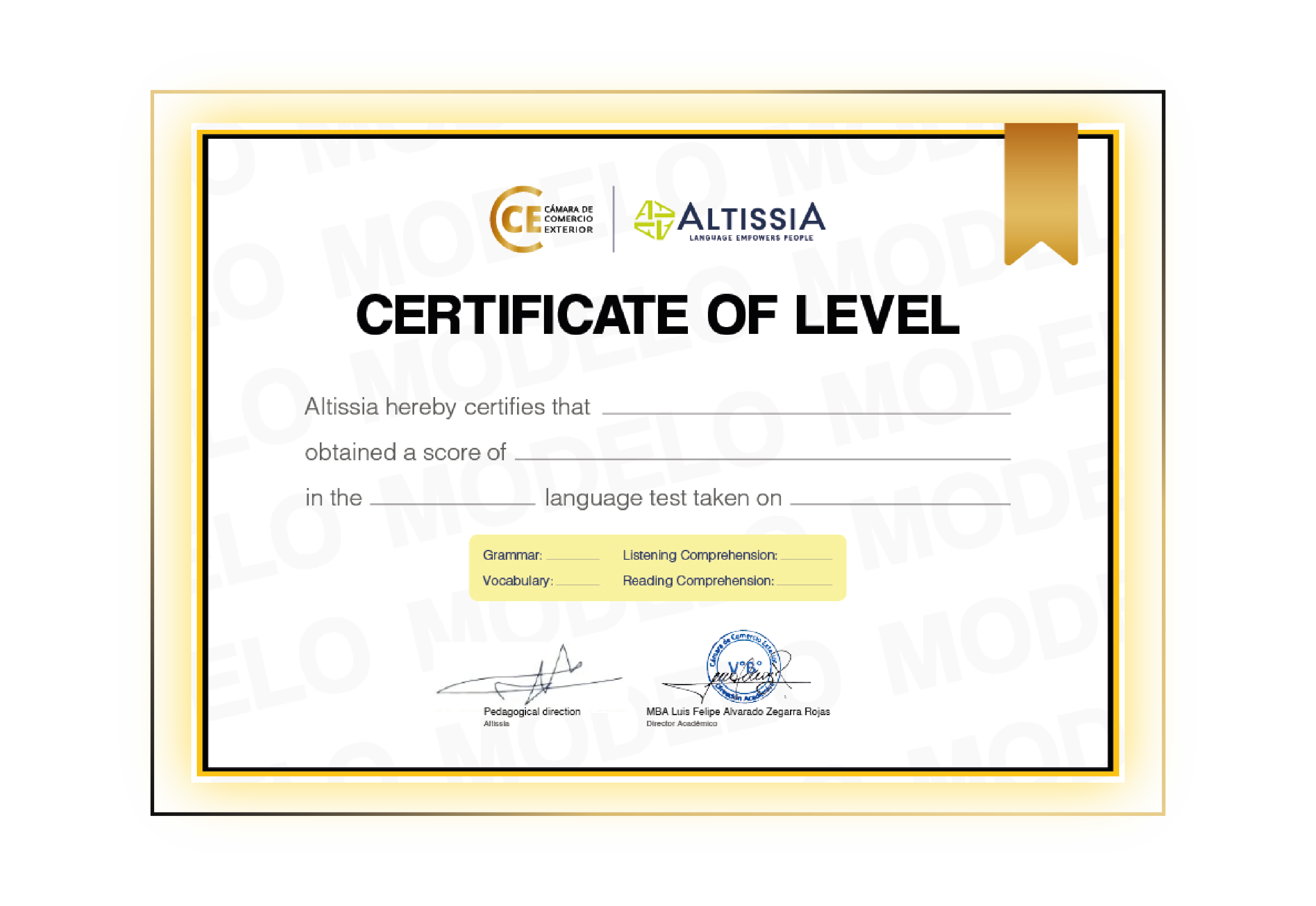 Certificado Altissia